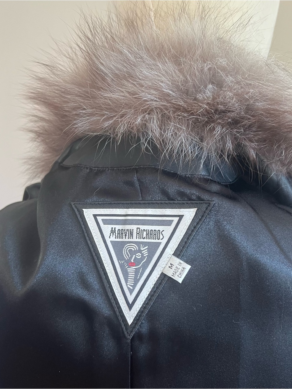 Marvin Richards Black Leather Jacket with Russian Indigo Fox Fur Collar - Picture 7 of 7